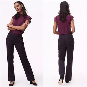 LOFT Blue Red Sailor Stripe Julie Trouser Pants